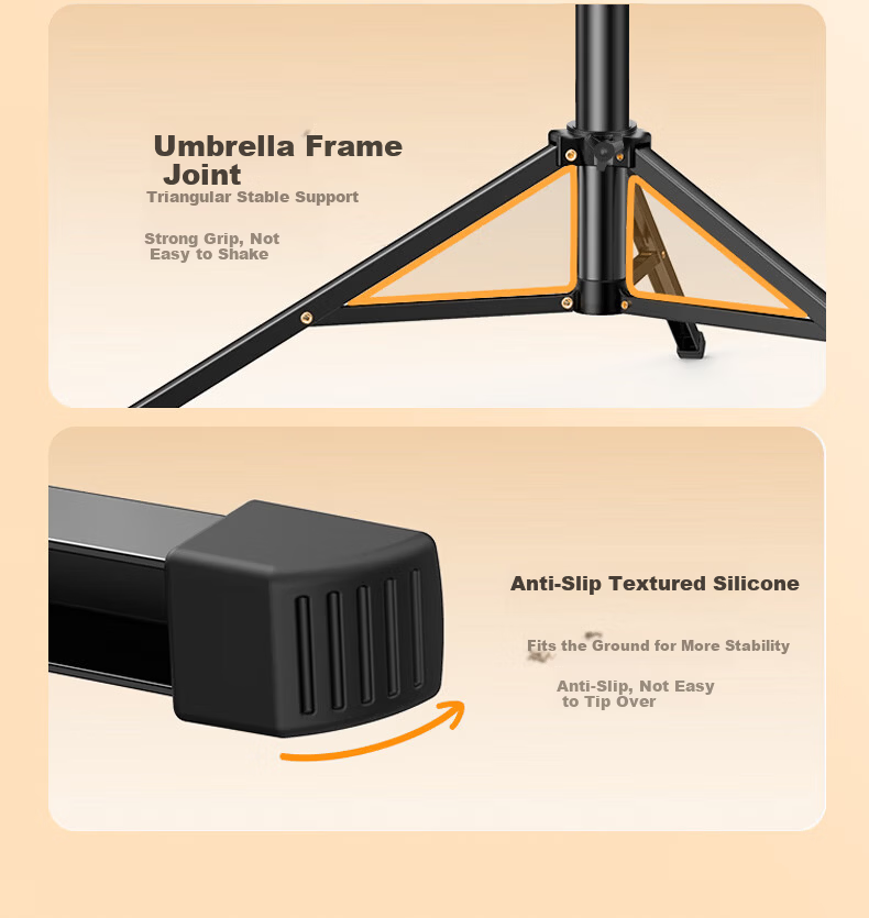 KOVOL [2.1 Meters Long] Floor Stand Selfie Stick Tripod for Live Streaming, Online Classes, Art Exams, Adjustable Height Tripod for Photography And Video Recording 5