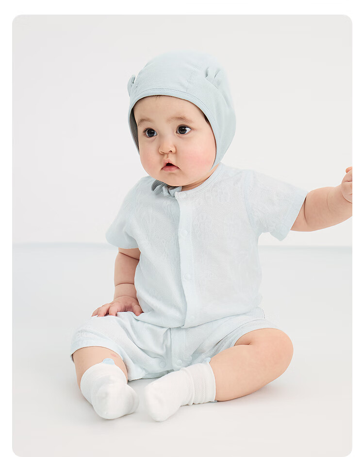 Balabala【balaOne】Baby Romper Infant Jumpsuit 2026 Fresh Natural Simple Cute 12