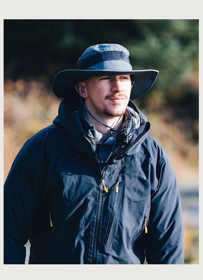 TOPEX Outdoor Wide Brim Hiking Hat for Men Summer Mountaineering Fishing UV Protection Breathable Quick-Dry Bucket Hat 20