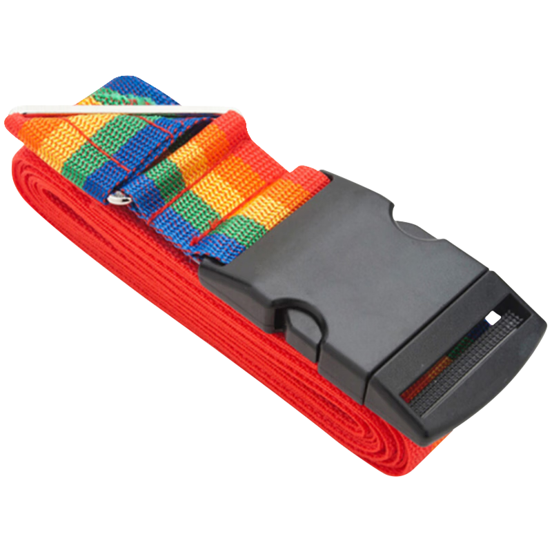 BWNK Rainbow Cross Luggage Strap with Buckle Anti-Lost Packing Strap for Suitcase