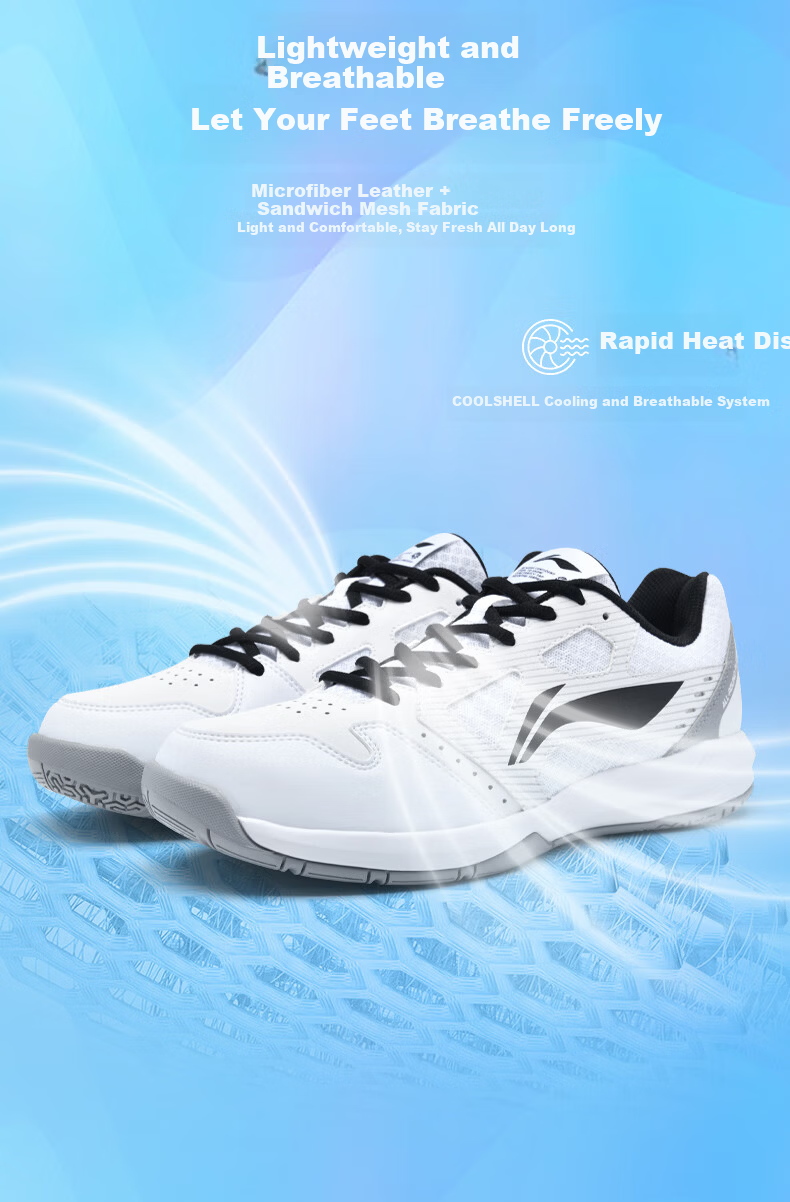 LI-NING Unisex Lightning Professional Badminton Shoes Non-Slip Durable Comfortable Training Sneakers 6