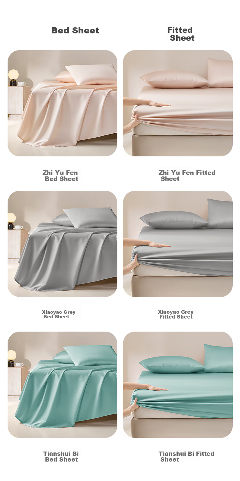 LUOLAI Home Textiles 120-Count Pima Cotton Pure Cotton Bed Sheet, Single Piece, Pink, 230*250 Cm 11