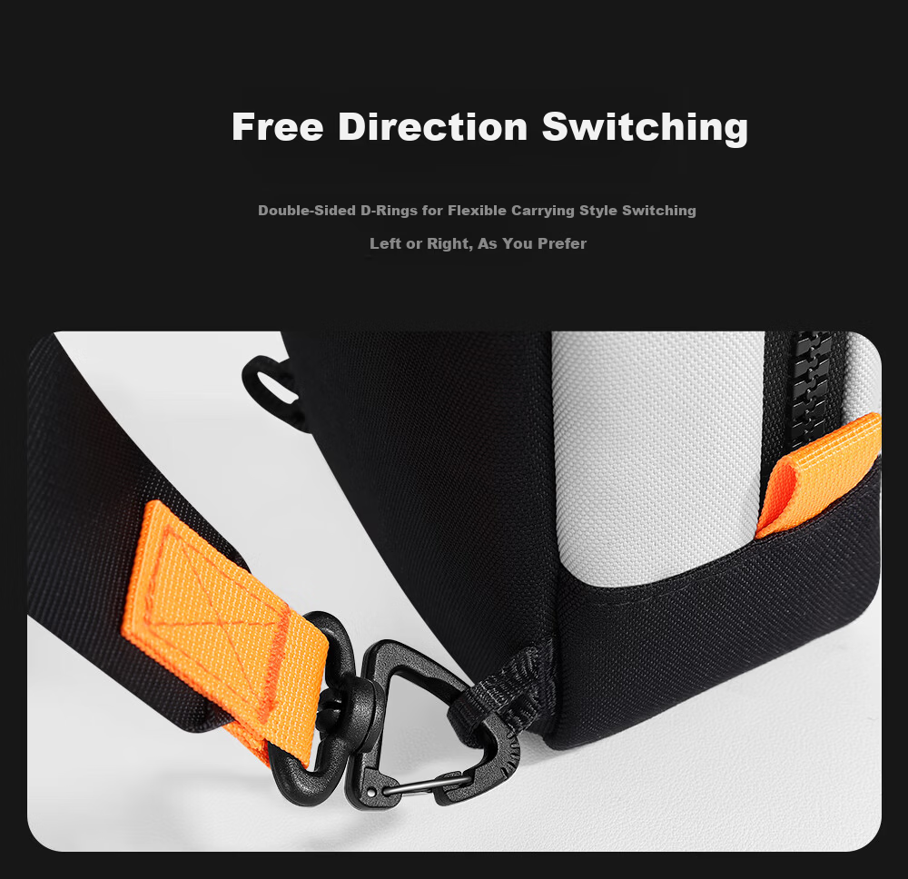 Biyoumei Switch 2 Storage Bag Crossbody Shoulder Cartridge Game Accessories Protective Handheld Storage NS Chest Bag Cool Black 5