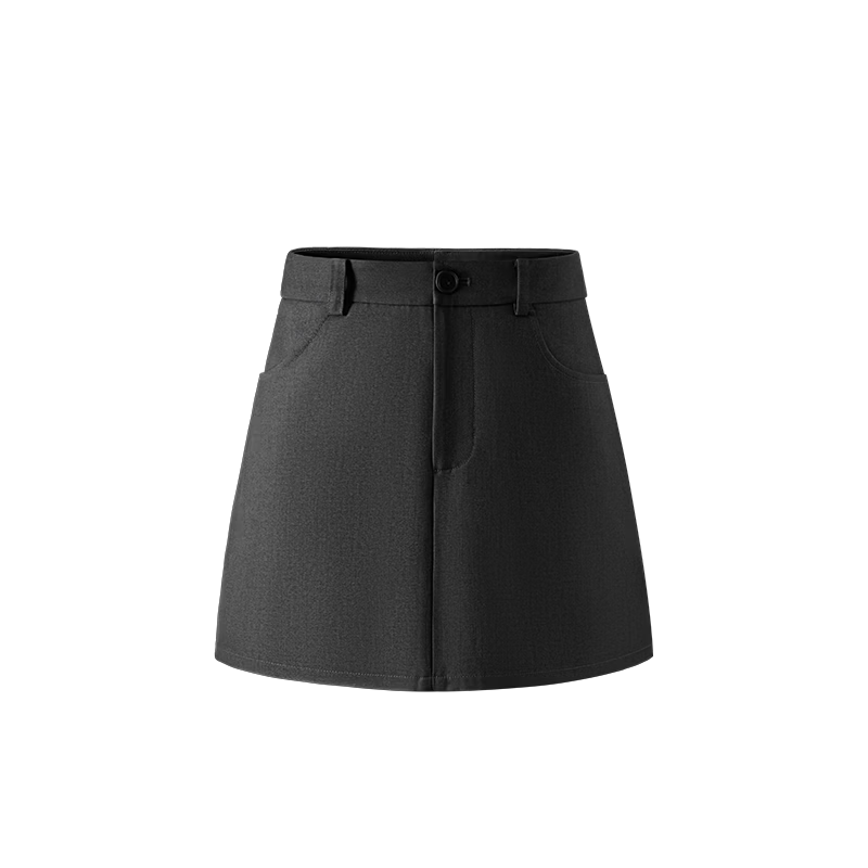 Onoko Gray Suit Skirt Women's 2025 New Spring Summer Anti-Exposure High Waist A-Line Bodycon Mini Skirt