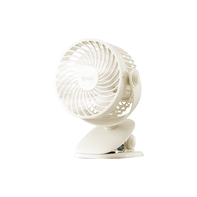 Bull USB Desktop Fan [3C Certified Battery] Mini Quiet Small Fan 4000mAh Rechargeable for Student Dormitory Office Desktop Clip Fan