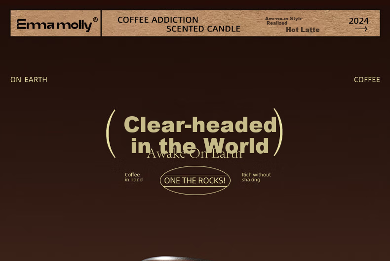 EMMA MOLLY Coffee Addiction Scented Candle 220g Bedroom Indoor Fragrance New Wedding Birthday Valentine's Day Gift for Women 5