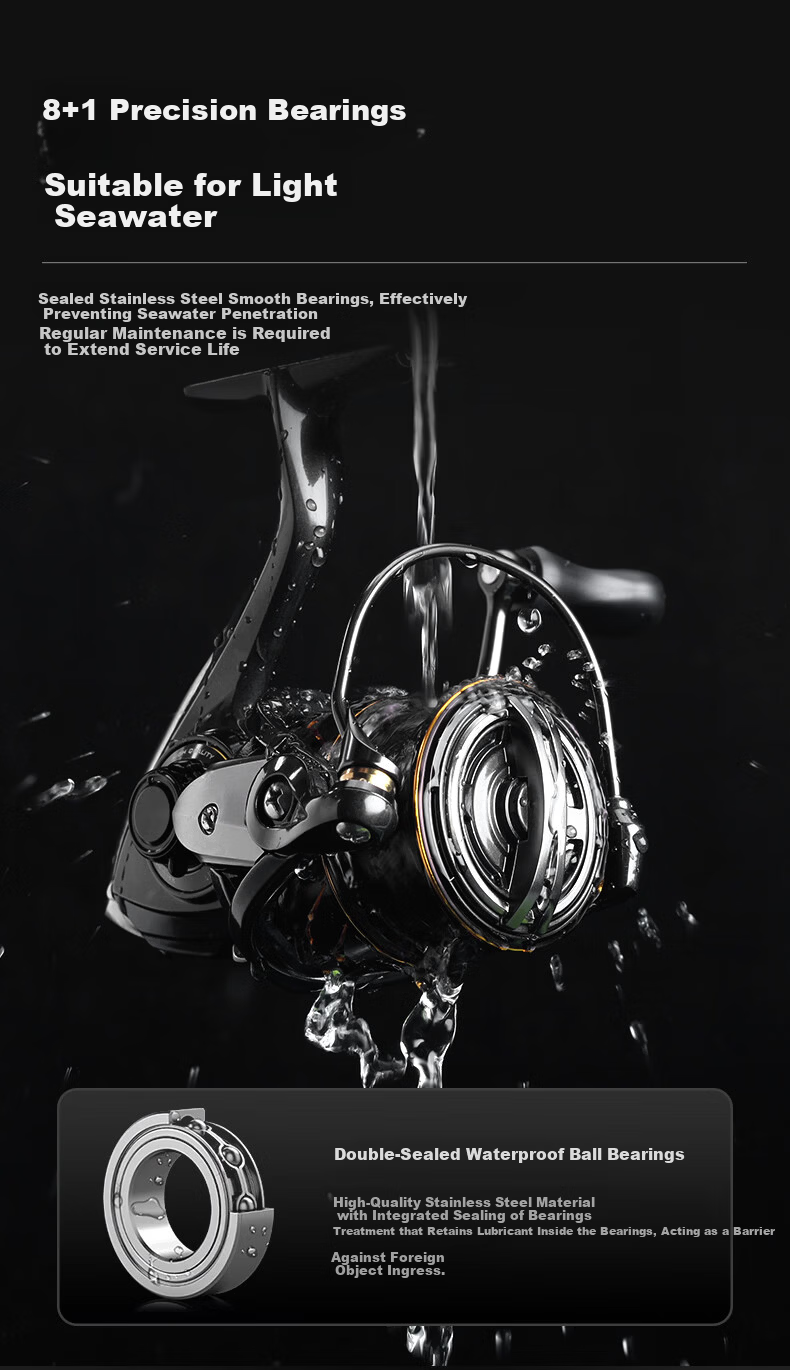 King Lure Micro Spinning Reel Long Cast Micro Baitcasting Reel Shallow Line Cup Slant Mouth Lure Reel Sea Fishing Rock Fishing Qiaozui Fishing Reel 2000S 5