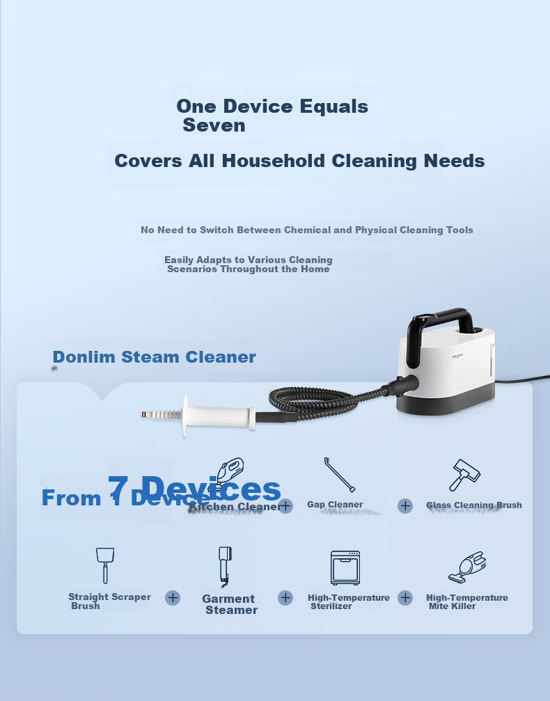 Donlim Portable Steam Cleaner High Temperature High Pressure Sterilization Mite Removal Household Kitchen Range Hood Stove Air Conditioner Carpet Multifunctional Whole House Cleaning Device DL-7940 3