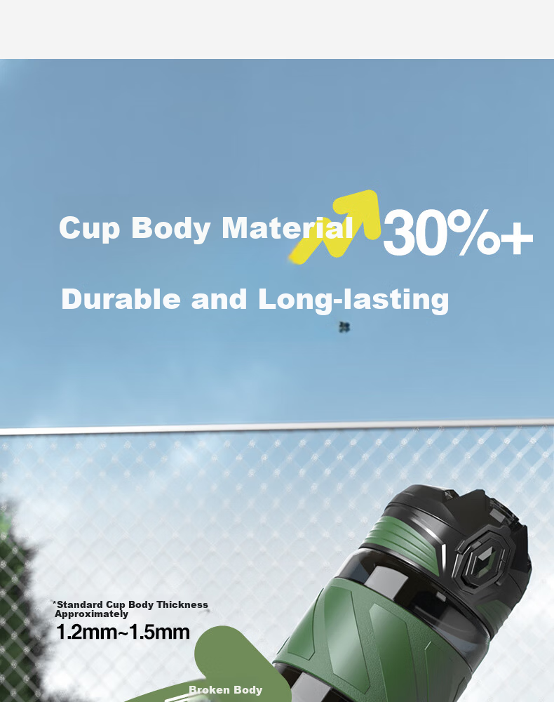 NEWB Sports Water Bottle for Men, Women And Children, Large Capacity Tritan Plastic Fitness Bottle for Summer Drinking And Hydratio 9