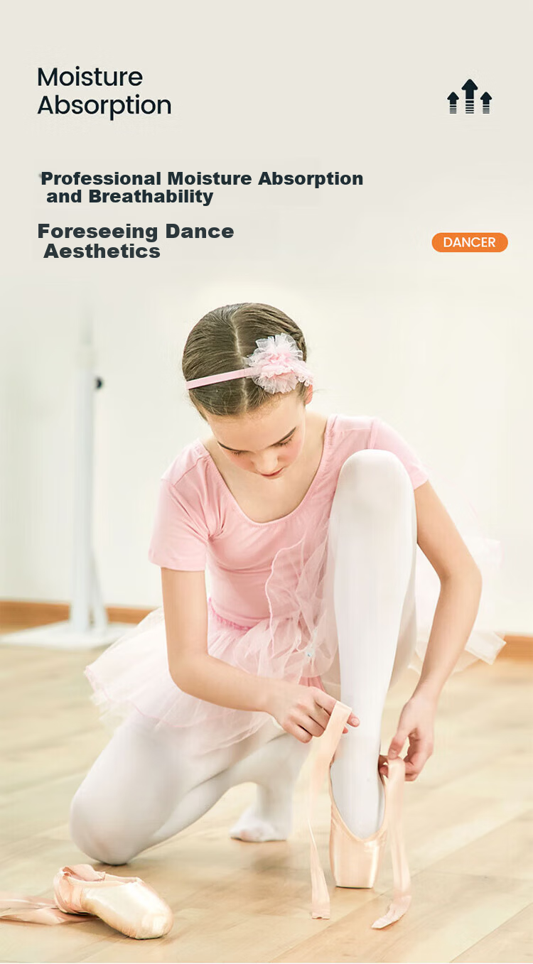 LangSha Kids Tights 3-Pack Girls Thin Basic Dance Stockings Student Ballet Practice Non-Slip Socks 1