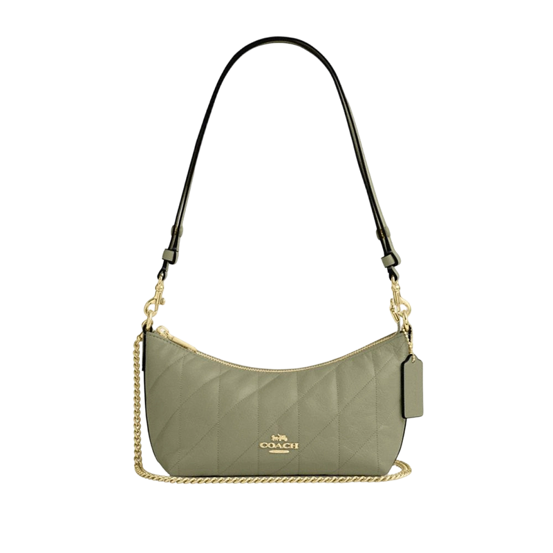 COACH Women's CAITLIN Quilted Detail Shoulder Crossbody Bag in Pistachio CDZ88
