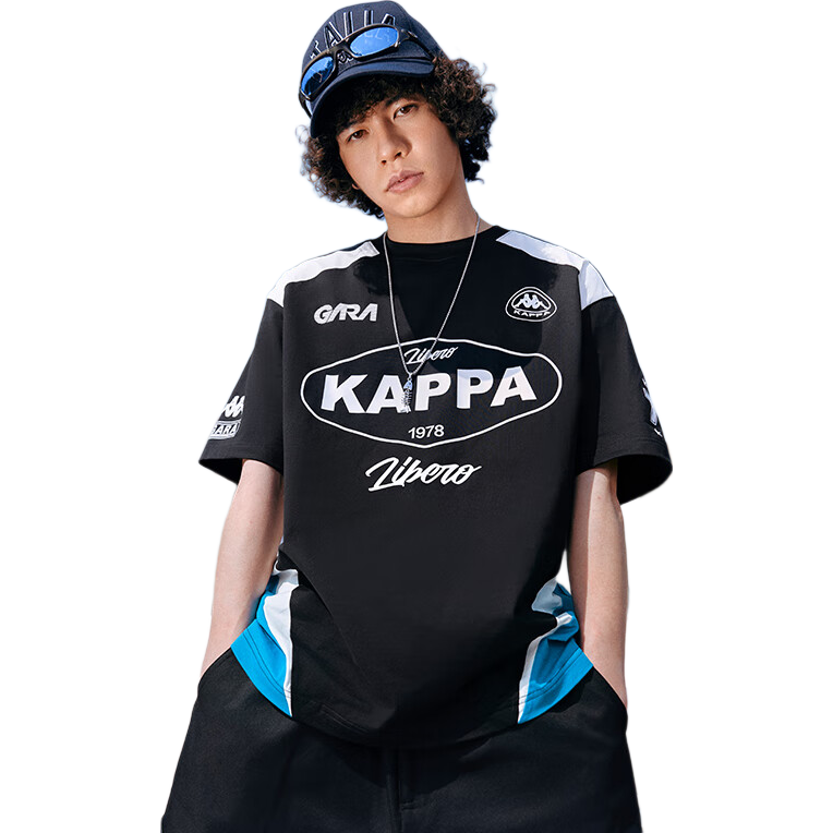 Kappa Back-to-Back Sports T-Shirt Men Summer New Casual Cotton Short Sleeve Couple American Style K0FW2TD90D