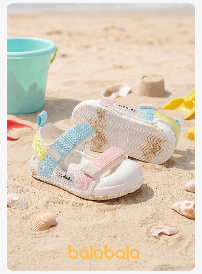 BALABALA Kids Summer Sandals Toddler Walking Shoes Boys Girls Closed-Toe Outdoor Soft Sole Durable Infant Hole Shoes 10
