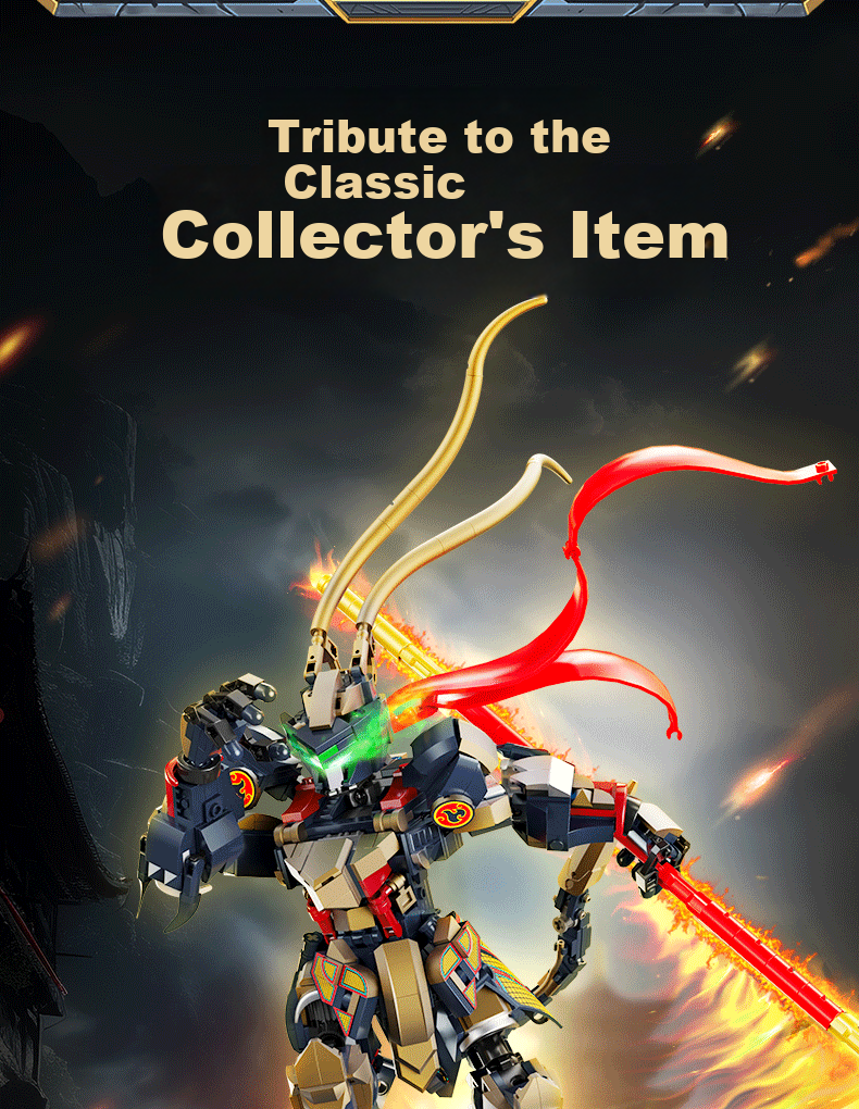 LIVING STONES Building Blocks Set for Boys Age 6-15, Sun Wukong Construction Toy Birthday and New Year Gift 3