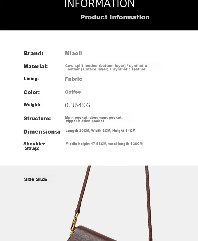 Miaoli Women's Leather Small Square Bag Luxury Crossbody Shoulder Bag Birthday Gift for Girlfriend Wife 6