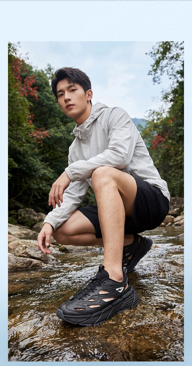 ERKE Men's Creek Hiking Sandals Outdoor Sports Casual Beach Shoes | [Yu Shi Same Style] Qingxi 2.0 7