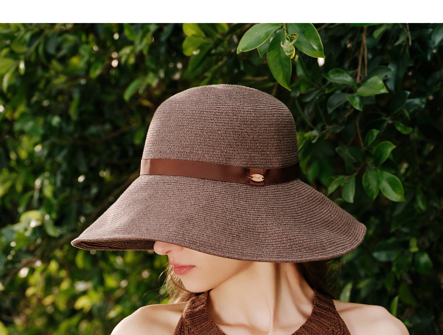 FANCET Women's Sun Hat Spring Summer Cotton Linen Blend Breathable French Style Wide Brim Bucket Hat UV Protection Sunshade Hat for Travel 13