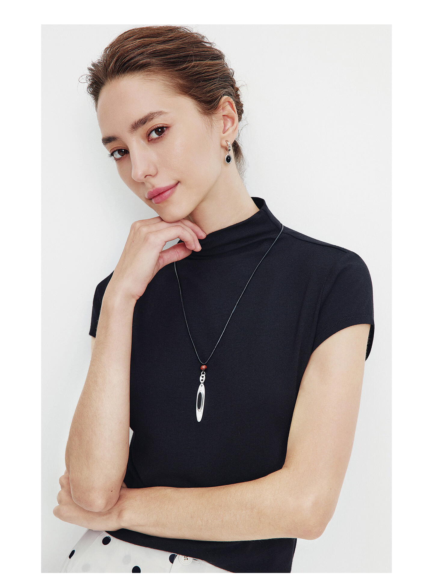 Navigare Italian Small Sailboat High Neck Short Sleeve T-Shirt 2026 New Women's Slim Fit Flutter Sleeve Antibacterial Top 2325556501 20