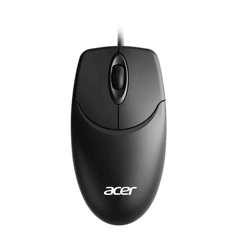Acer Wired USB Mouse M117 Black Compatible with All USB Ports Plug and Play Office Computer Mouse