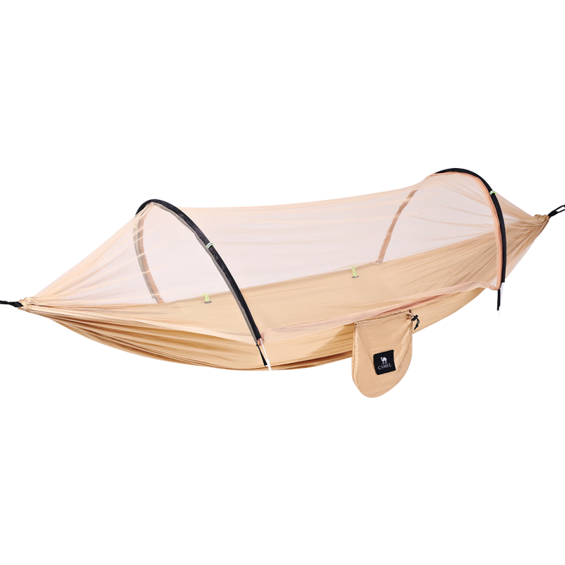 CAMEL Outdoor Mosquito-Proof Hammock for Adults, Thickened Anti-Tip Hanging Cradle Swing, Aerial Tent Camping Mosquito Net 7661