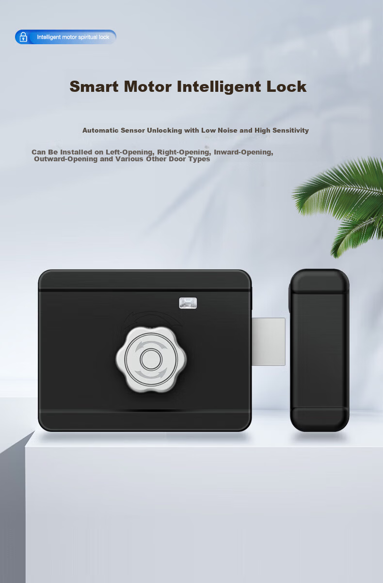 GS GSON Vintage Door Smart Lock Bull Head Lock Anti-theft Door Fingerprint Lock Rental House Rural Large Iron Door Access Control Integrated Password Lock 9