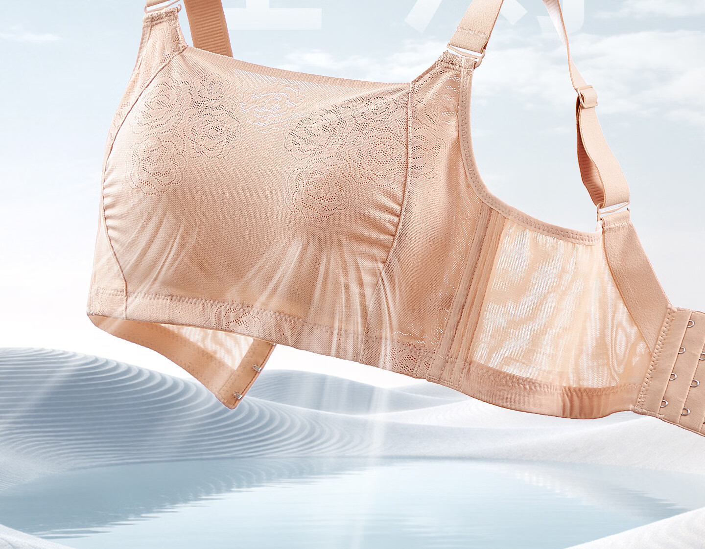 Qiannaimi Comfortable Wireless Bra for Women Lightweight Breathable Full Coverage Bandeau Bra Pink Beige 75B 11