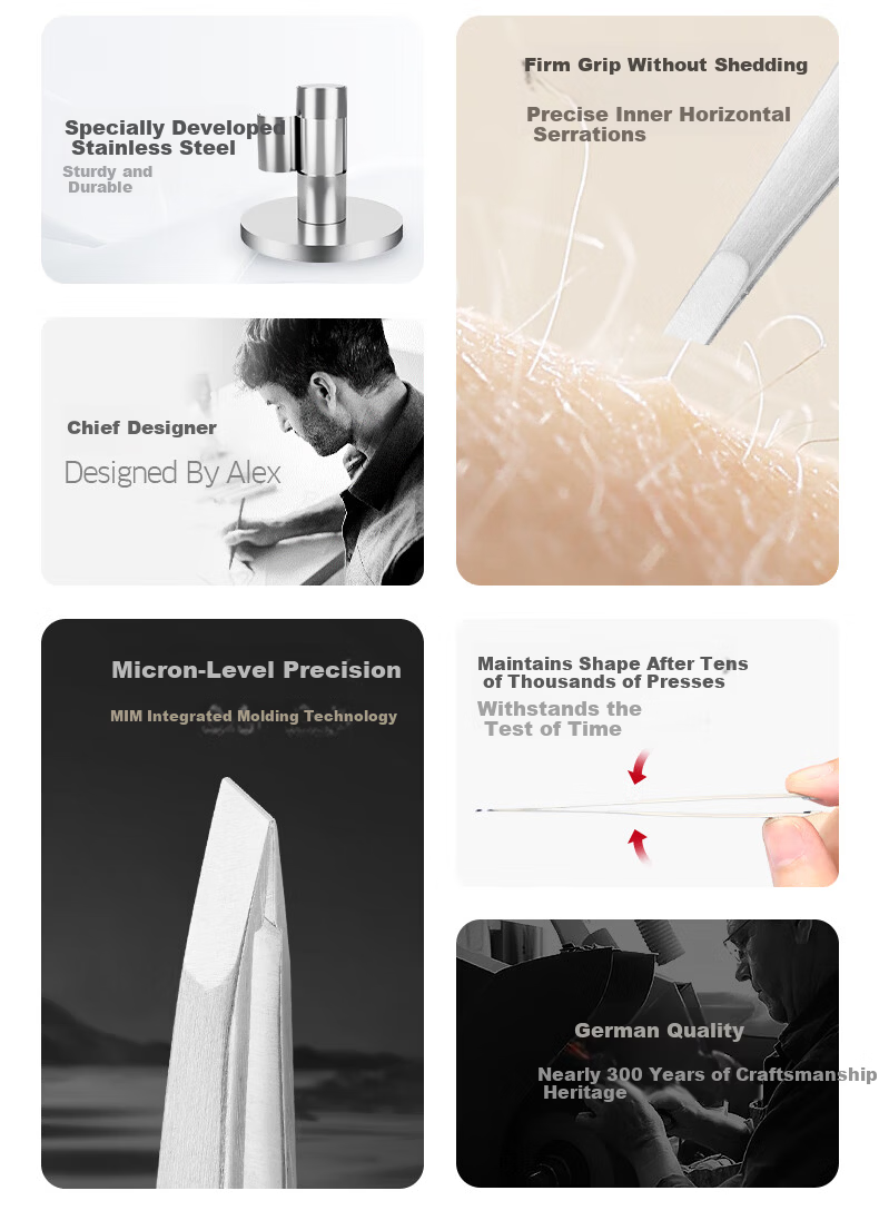 ZWILLING Slant Tip Tweezers Eyebrow Tweezer Hair Removal Stainless Steel Beauty Tool Beard Mustache Germany 3