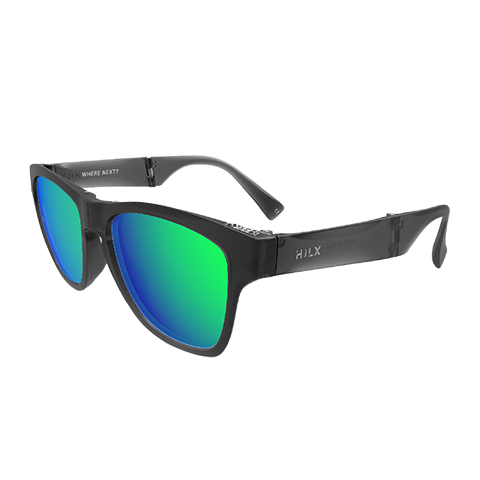 HILX Unfold Sports Sunglasses, Foldable Sunglasses for Men And Women, Protective Eyewear, Sunglasses for Running, Cycling, Driving, Fishing, Polarized Lenses