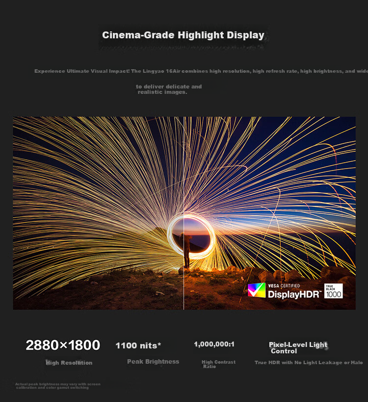 ASUS Lingyao 16 Air 2026 AMD Ryzen AI 9 H465 2.8K 1100nits OLED Ultra-thin 16-inch 1.1cm AI Laptop (32GB 1TB) 11