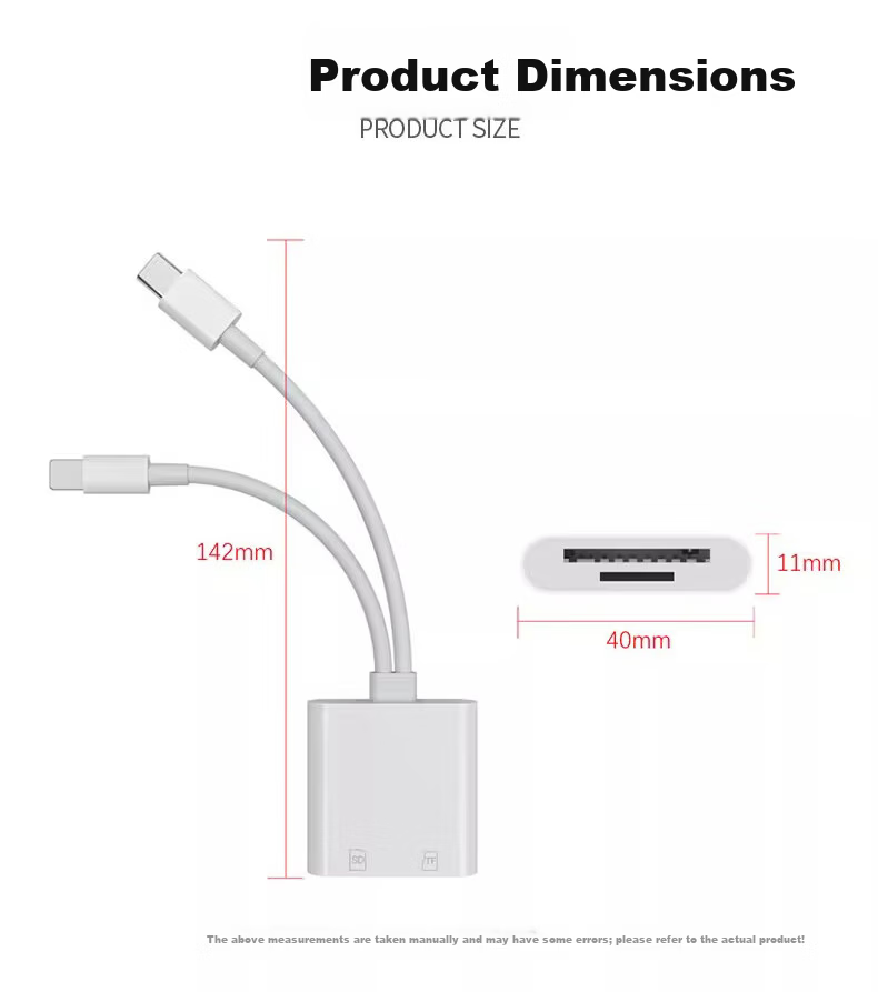 Lantuo Camera Card Reader SD Card Multi-Function 3-in-1 Compatible with Apple Huawei Type-C Phones TF Memory Canon CCD Recorder Reader Dual Use for PC 11