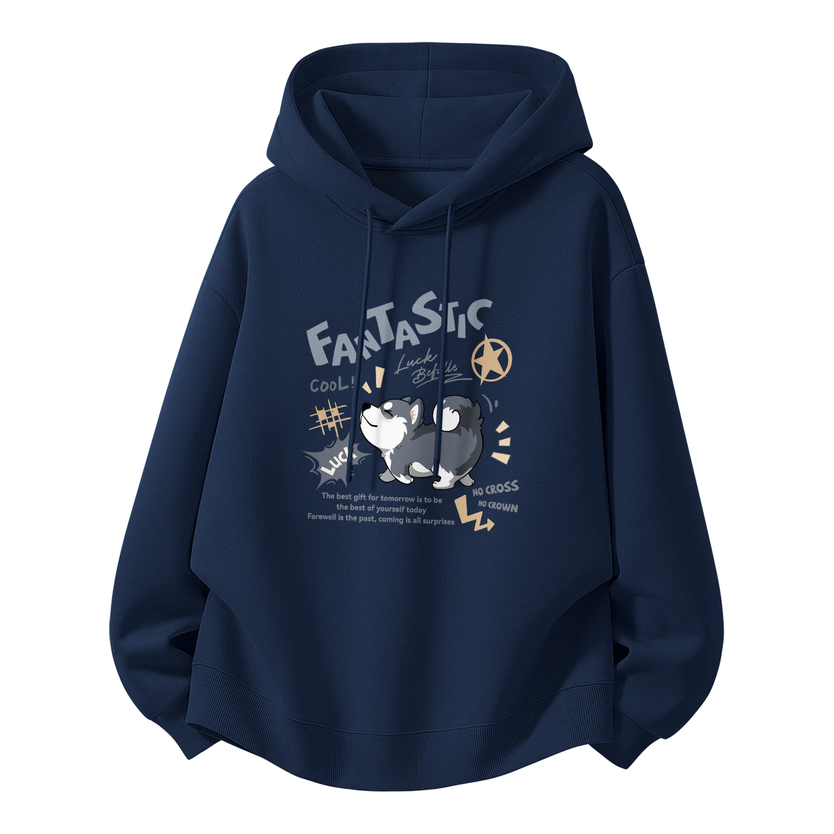 JEANSWEST LIFE Men's Spring Casual Hoodie Cartoon Print Youth Jacket
