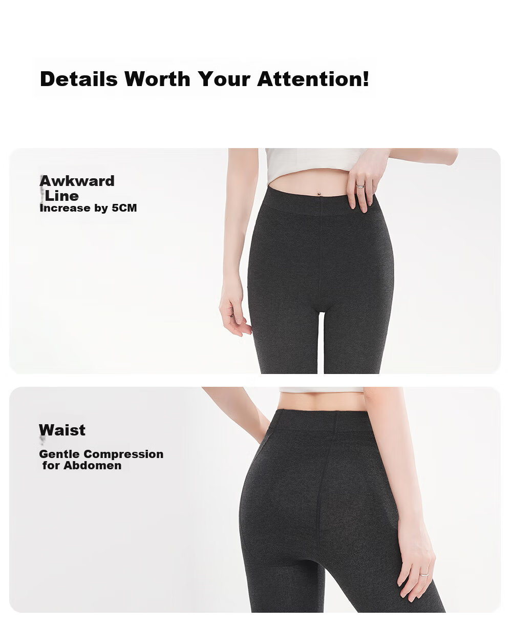 Mianxiang Weilai Wool Leggings Autumn Winter Women Thickened Fleece Slim Vertical Stripe Tights 12