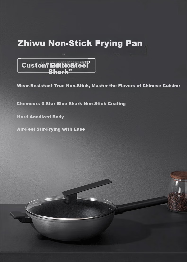 Zhiwuzhu Xiaomi Non-Stick Frying Pan Stir-Fry Pan Skillet Induction Cooker Compatible Mijia Flat Bottom Gas Stove Household Cookware 1