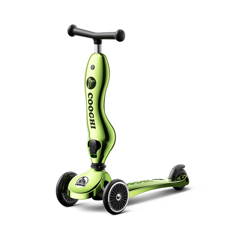 Cool Rider Kids Scooter Supreme V2 2-in-1 Multifunctional Ride-On Silent Steering Supreme Green for Ages 1-5
