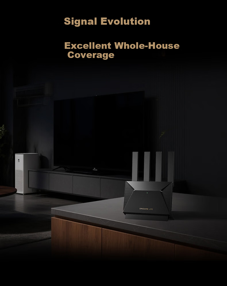 DREAME LIFE New Release High-Speed Gigabit 5G Dual-Band Wall-Penetrating Signal Boost Whole-Home Wireless Router WIFI7 13