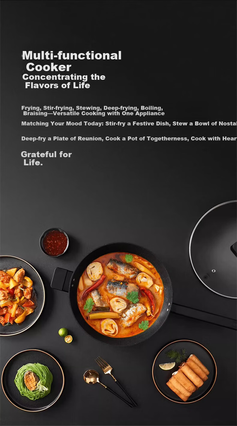 Zhiwuzhu Xiaomi Non-Stick Frying Pan Stir-Fry Pan Skillet Induction Cooker Compatible Mijia Flat Bottom Gas Stove Household Cookware 9