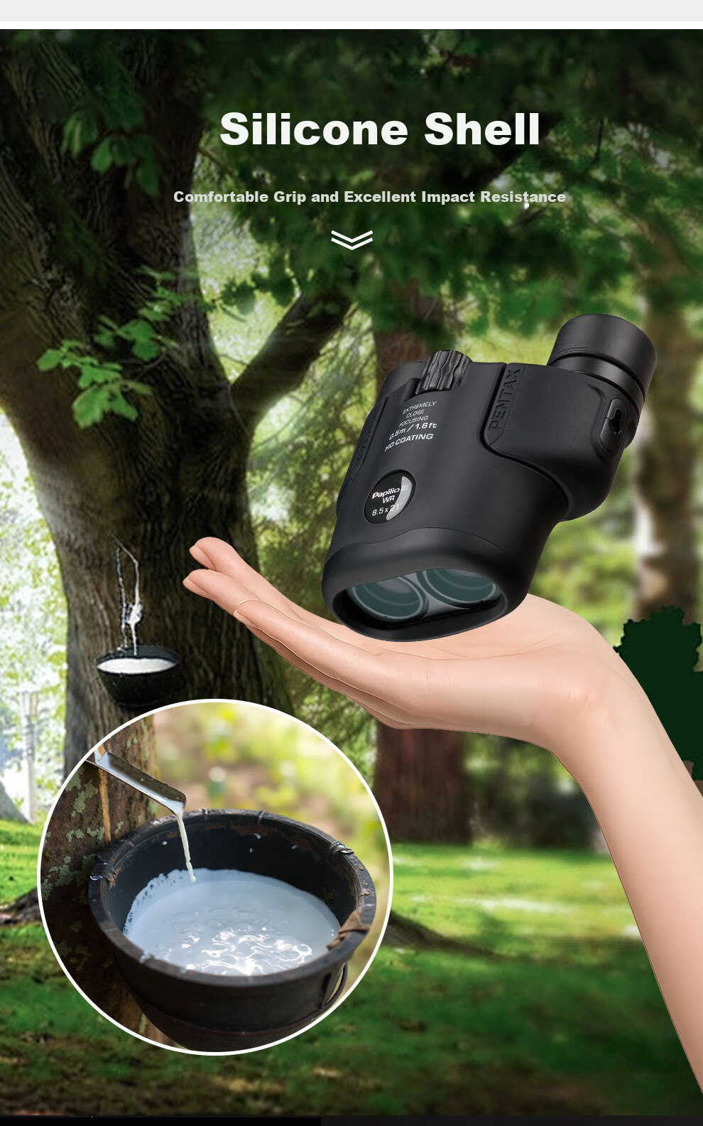 PENTAX Insect Lens III 8.5x21 Black Waterproof Macro Binoculars for Theater Museum HD Photography 14