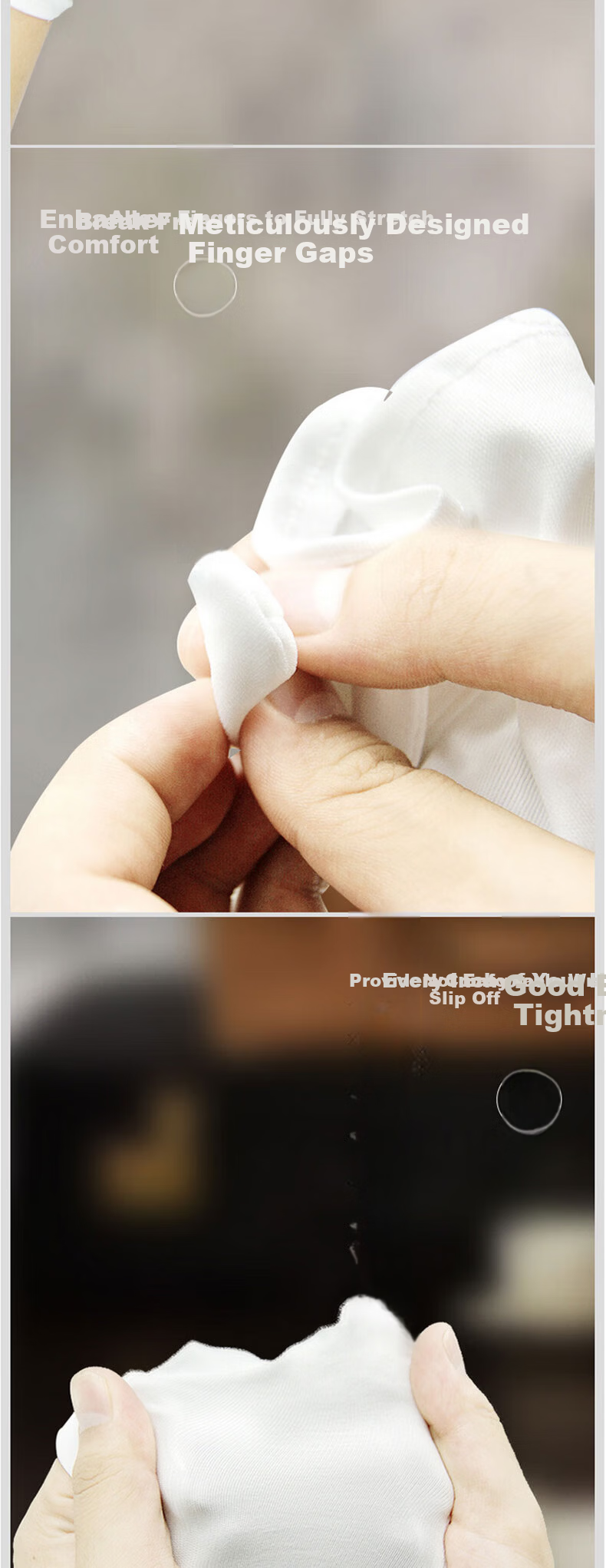 BAIGE Thickened Cotton White Ceremony Gloves Sweat-Absorbent Work Gloves Inspection Performance Gloves 120 Pairs 4