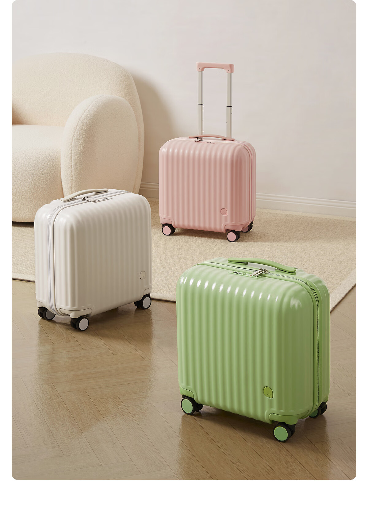 Aji 14-inch Small Suitcase Compact Budget Airline Carry-on Luggage for Women 16-inch Kids Trolley Travel Bag 7