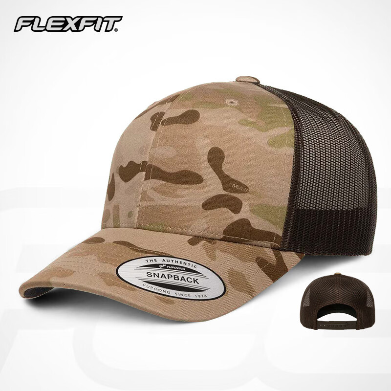 FLEXFIT Outdoor Camouflage Baseball Cap Military Sun Protection Visor MultiCam Trucker Hat Desert Camouflage