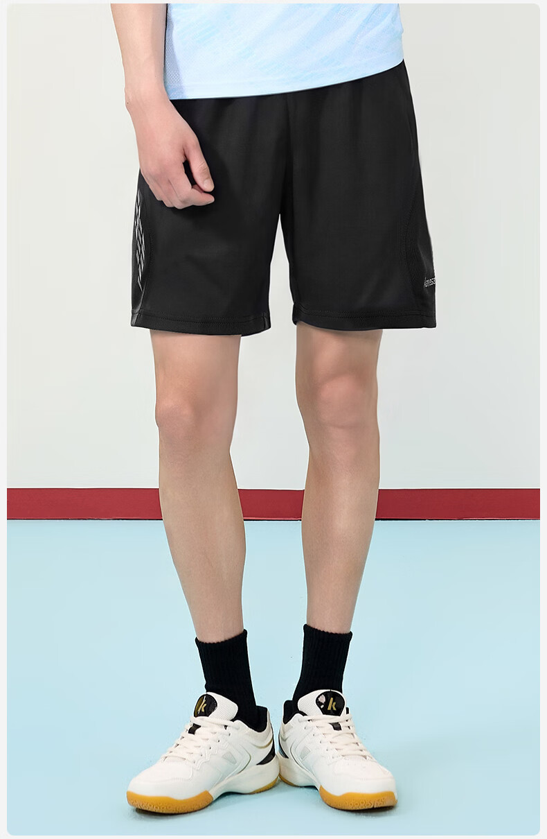 KAWASAKI Men's Badminton Set Short Sleeve + Shorts Sports Sweat-Wicking Quick-Dry Breathable Training Suit D1827 White XL 6