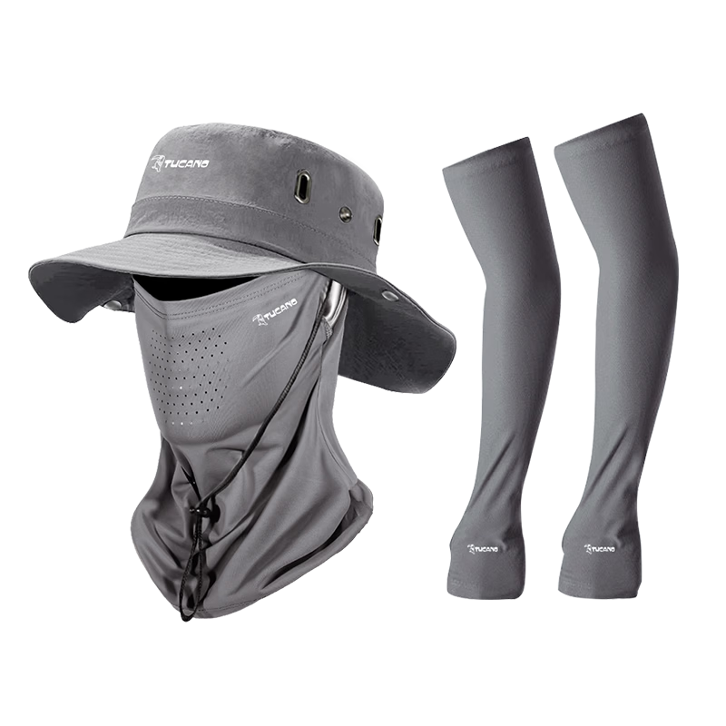 TUCANO Woodpecker Sun Protection Hat, Face Mask, and Ice Sleeve Three-Piece Set UV Protection Outdoor Cycling Travel Mountaineering Fishing Sunshade Hat