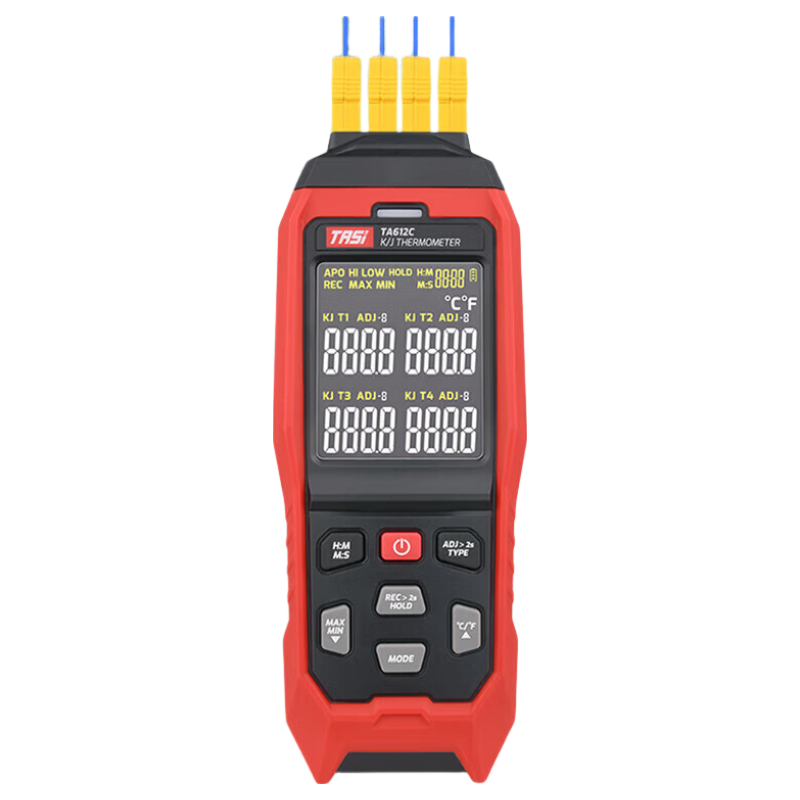 Teans Thermocouple Temperature Meter Multi-Channel Temperature Tester Recorder Contact Thermometer TA612C