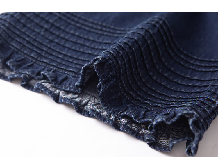Demana [Denim Cloud Oxygen Cotton] Summer Forest Style Retro Cropped Wide-Leg Pants Elastic Waist Slim Loose Women's Jeans 11