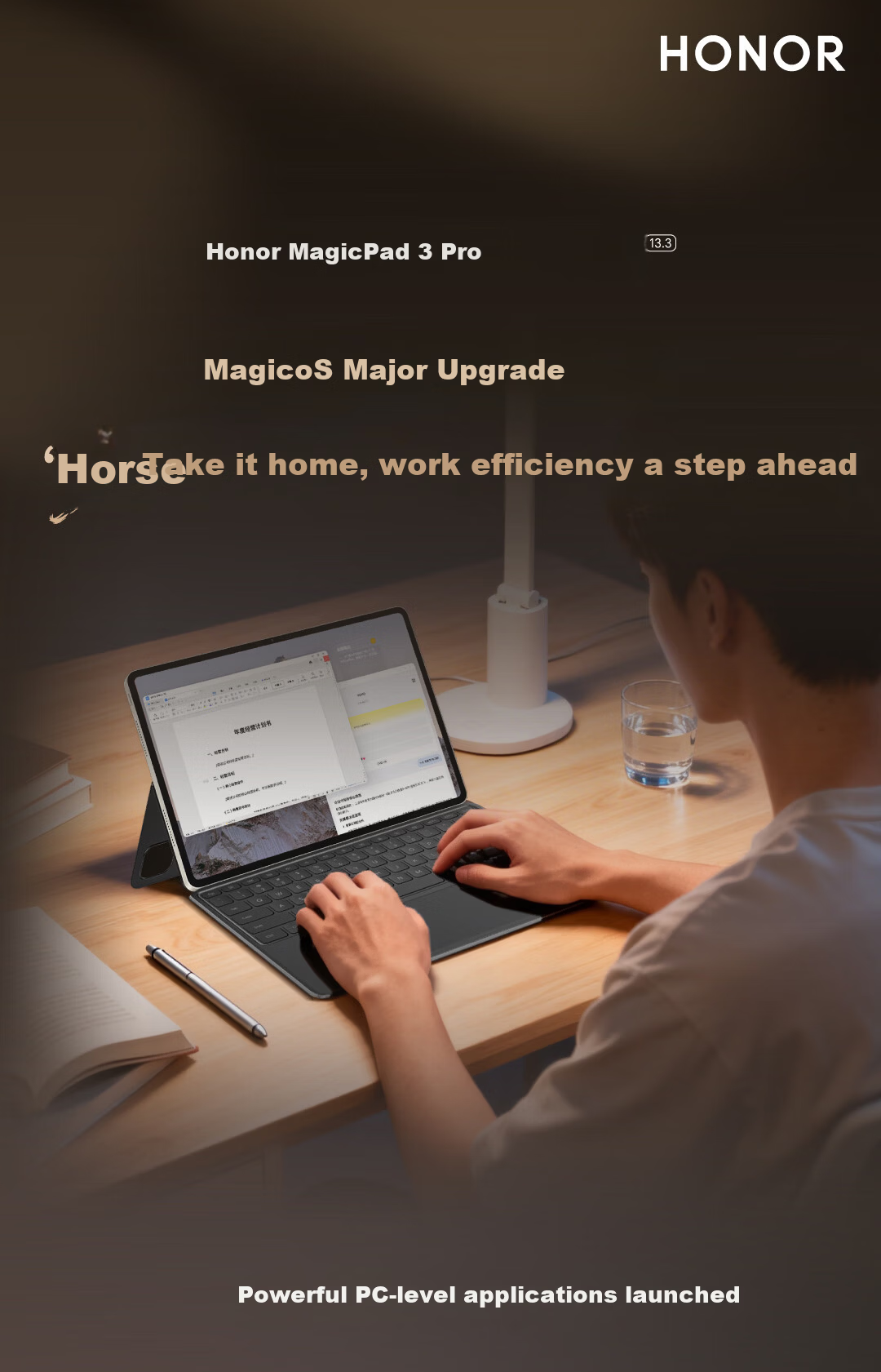 Honor MagicPad3 Pro 13.3-inch Tablet [National Subsidy] 5th Gen Snapdragon 8 Supreme Edition Chip Starry Gray 16+512GB Refreshed Version 30