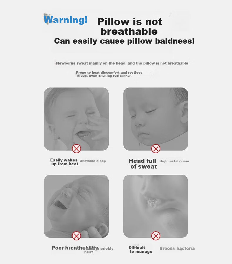 CORY Baby Pillow Cloud Piece Pillow Newborn 0-6 Months to 3 Years Moisture-Absorbing Breathable Washable Spine Support Pillow 2