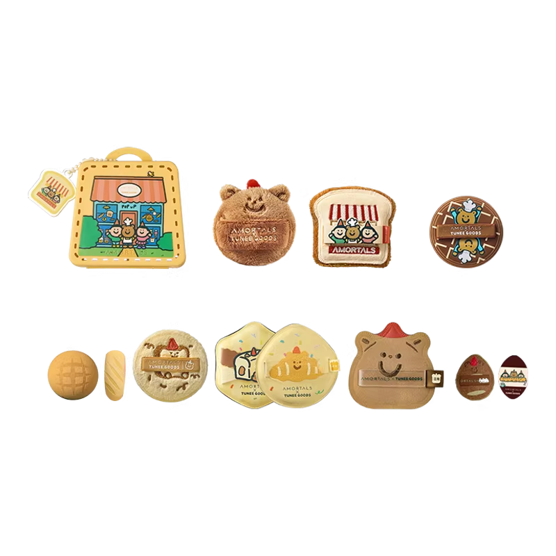 AMORTALS Ding Yuxi X TUNEEGOODS Mini Bread Puff Cushion Foundation Bread Family Collaboration Non-Caking