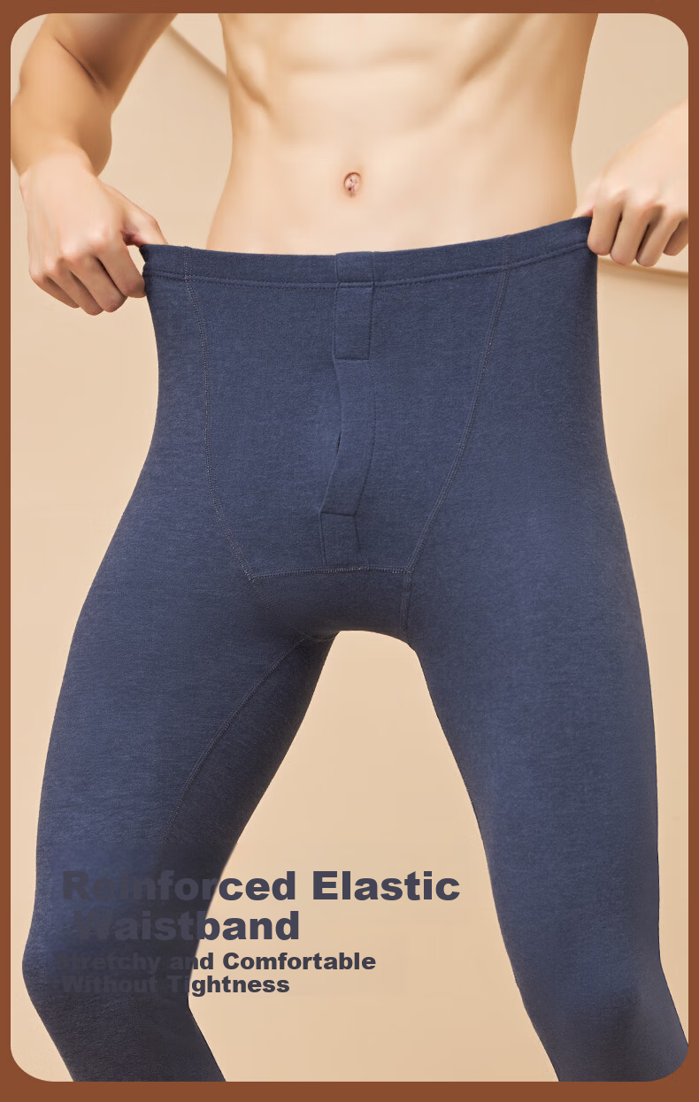 LangSha Men's Autumn Thermal Set Cashmere Mulberry Silk Warm Underwear 10A Antibacterial Mite-Resistant Far-Infrared Heating Thermal Underwear 7