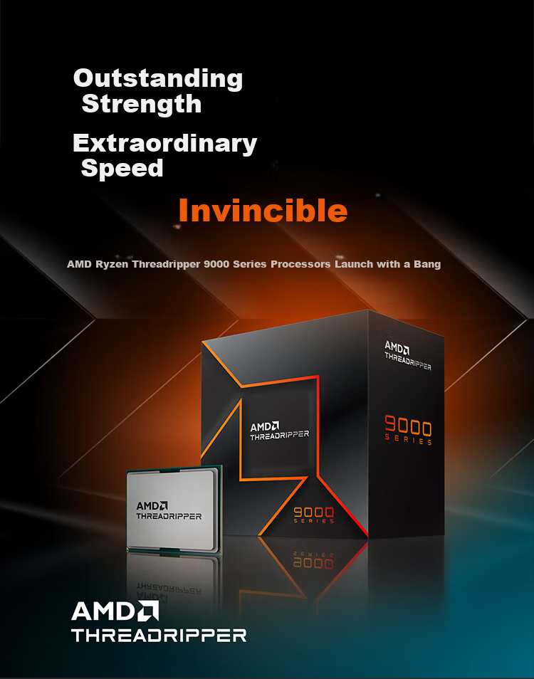 AMD Ryzen Threadripper 9960X Processor 4nm 24-Core 48-Thread Up to 5.4GHz Boost Boxed CPU 1
