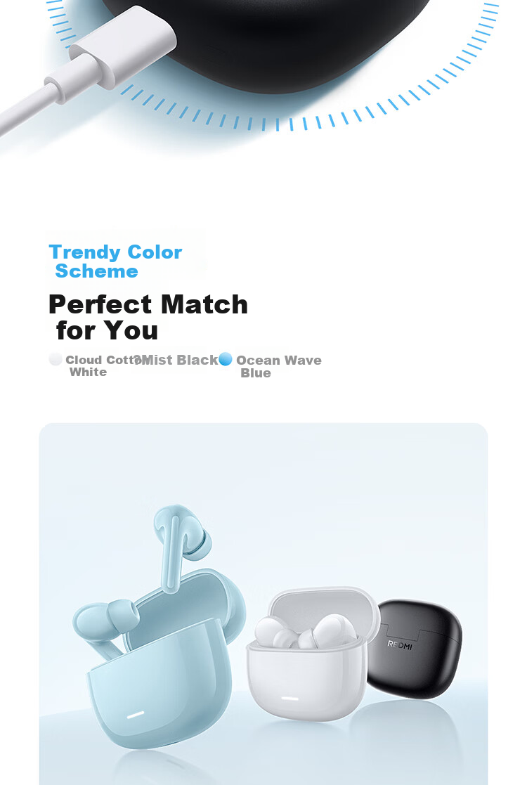MI REDMI Buds 8 Youth Edition True Wireless Bluetooth Noise Cancelling In-Ear Earphones for Android and Apple Phones 5